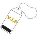 download Vip Tag clipart image with 45 hue color