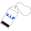 download Vip Tag clipart image with 225 hue color