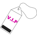 download Vip Tag clipart image with 315 hue color