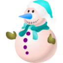 download Snowman clipart image with 180 hue color