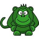 download Cartoon Monkey clipart image with 90 hue color