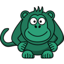 download Cartoon Monkey clipart image with 135 hue color