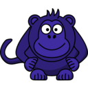 download Cartoon Monkey clipart image with 225 hue color