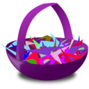 download Cesto De Rifas clipart image with 270 hue color