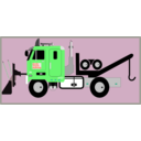 download Tow Truck With Snow Plow clipart image with 135 hue color