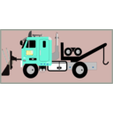 download Tow Truck With Snow Plow clipart image with 180 hue color