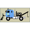download Tow Truck With Snow Plow clipart image with 225 hue color