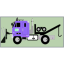 download Tow Truck With Snow Plow clipart image with 270 hue color