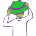 download Put On Hat clipart image with 45 hue color
