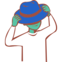 download Put On Hat clipart image with 135 hue color
