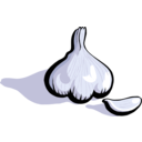 download Garlic clipart image with 180 hue color
