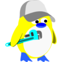 download Plumber Penguin clipart image with 180 hue color