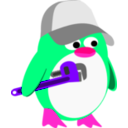 download Plumber Penguin clipart image with 270 hue color