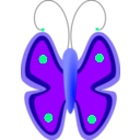 download Butterfly clipart image with 315 hue color