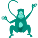download Monkey clipart image with 135 hue color