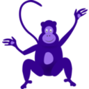 download Monkey clipart image with 225 hue color