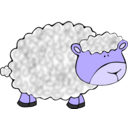 download Funny Sheep clipart image with 225 hue color