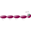download Blue Caterpillar clipart image with 90 hue color