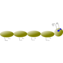 download Blue Caterpillar clipart image with 180 hue color