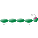 download Blue Caterpillar clipart image with 270 hue color