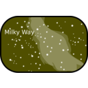 download Milky Way clipart image with 180 hue color