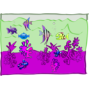 download Underwater World Aquarium clipart image with 225 hue color