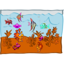 download Underwater World Aquarium clipart image with 315 hue color
