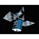 download Satellite In Space clipart image with 180 hue color
