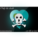 download Only The Death Can Kill Our Love clipart image with 180 hue color