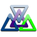 download 4 Triangles Linked clipart image with 90 hue color