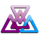 download 4 Triangles Linked clipart image with 180 hue color