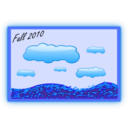 download Fall Landscape clipart image with 180 hue color