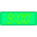 download Digital Clock clipart image with 90 hue color