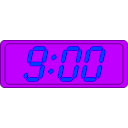 download Digital Clock clipart image with 225 hue color