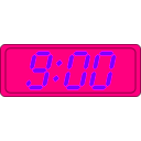 download Digital Clock clipart image with 270 hue color