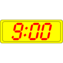 download Digital Clock clipart image with 0 hue color