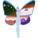 download Butterfly Life clipart image with 180 hue color