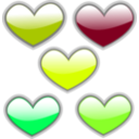download Gloss Heart 3 clipart image with 45 hue color