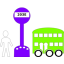 download Bus Station clipart image with 270 hue color