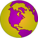 download Earth Globe Dan Gerhrad 05r clipart image with 180 hue color