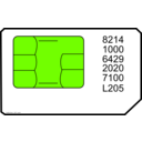 download Sim Card clipart image with 45 hue color