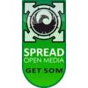 download Get Som Spread Open Media clipart image with 270 hue color