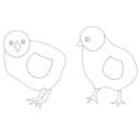 Chicks Vector Coloring