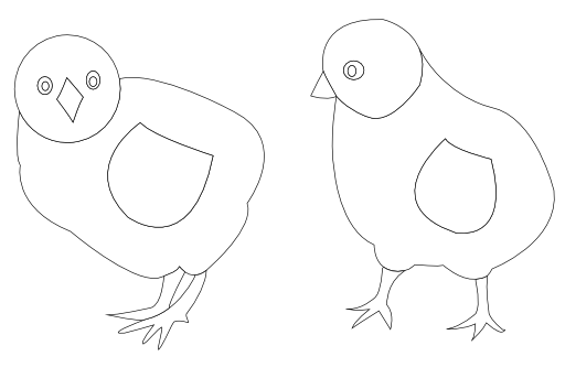 Chicks Vector Coloring