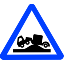 download Roadsign Grounded clipart image with 225 hue color