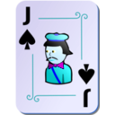 download Ornamental Deck Jack Of Spades clipart image with 180 hue color