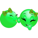 download Girl Talk Smiley Emoticon clipart image with 90 hue color