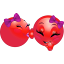 download Girl Talk Smiley Emoticon clipart image with 315 hue color