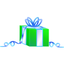 download Gift clipart image with 180 hue color