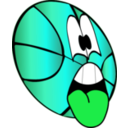 download Surprised Basketball clipart image with 135 hue color